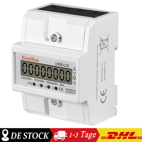 Lcd drehstromzähler geeicht - lcd,