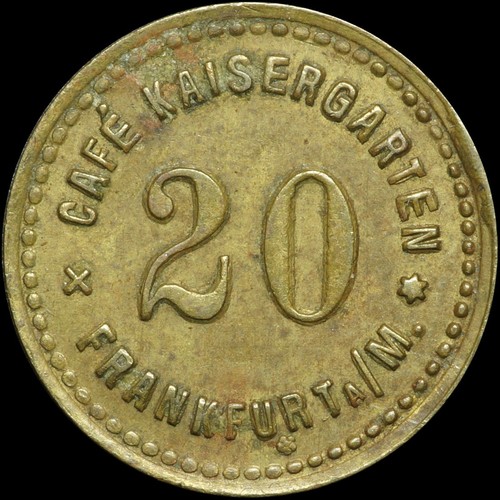 Wertmarke pfennig café - wertmarke:, pfennig.