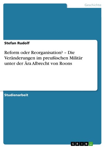 Reform oder reorganisation - oder,
