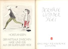 Janssen, Der Hase und der Igel. [Signiertes Exemplar].