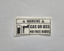 Gas or Ass Aufkleber, versch. Farben, Sticker, lustig, fürs Auto/Motorrad, NEU
