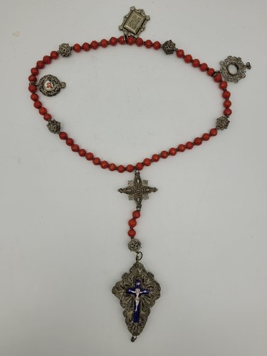 Alter silber rosenkranz mit - silber,