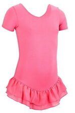 Avento Mädchen Gymnastikanzug Turnanzug Turnbody Ballet kurz Arm Gr: 128 rosa