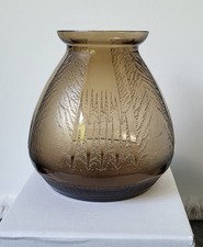 Glas Vase Art Deco signiert