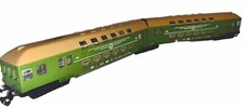 TT Doppelstockwagen Prefo 2teilig gebraucht neue Metallräder Grün/beige 4#