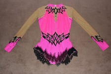  RSG Gymnastikanzug Kurkleid Wettkampfanzug Gr.XS rosa