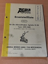 Agria Agriette II III 2000 3000 Ersatzteilliste  K56