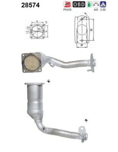Katalysator für peugeot 206 - katalysator,