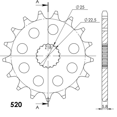Zahnrad supersprox triumph - zahnrad, 520