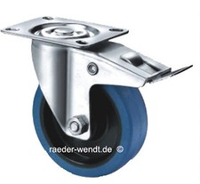 Transportrollen, blaue Elastikräder 80 100 125 160 200mm Blue Wheels 