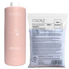 COLOR.IT Blondier-Set 1000ml Creme-Entwickler und 500g Blondierpulver