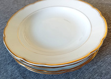 4 Klassische Goldrand Teller