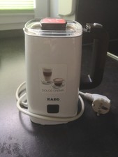 Elektrischer Milchaufschäumer, weiß, 2 Mal gebraucht, funktionsfähig 