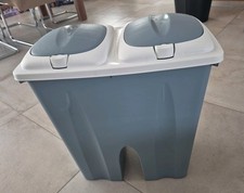 Mülltrennsystem Mülleimer Duo Mülleimer mit 2 Deckel Wertstofftrenner 2x25 Liter