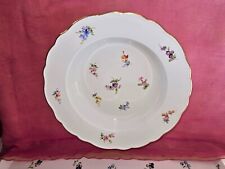 Meissen Porzellan Streublümchen + Goldranddekor 1 Suppenteller D 23,5 cm 1. Wahl