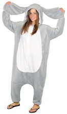 Hasenkostüm Schlappohren grau