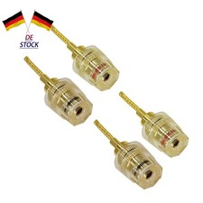 4* Bananenbuchse auf 2mm Pin Vergoldeter Stecker HIFI Kabel Adapter Stecker 4mm