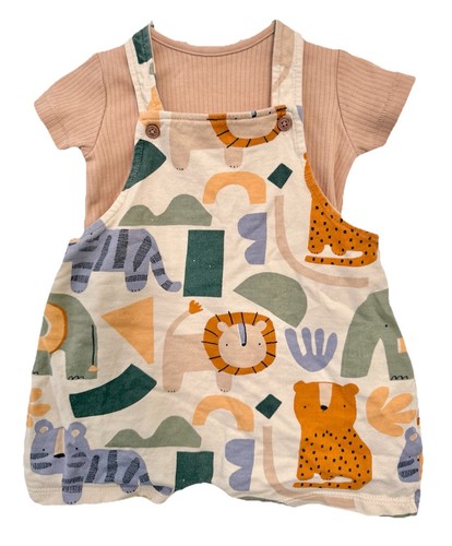 Baby sommer set - sommer, body+latzhose
