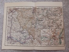 863) Eisenbahn- und Verkehrsatlas von Europa- Sachsen - Strassburg - Pilsen 1897