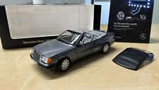 Mercedes Benz W124 Cabriolet 1:18 Modell B66040685 Dealer Edition Norev Grau