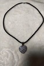 Diamonique Herzanhänger mit Organza Band, sterling silber Neu-trachtschmuck QVC