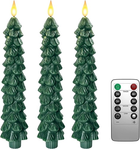 Led kerzen baumform 3er set - kerzen,