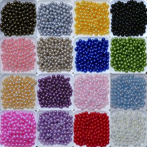 Acrylperlen wachsperlen rund - acrylperlen, /