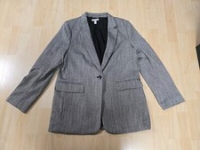 Neu H&M Blazer Schwarz Weiss Fischgrät Gr 38