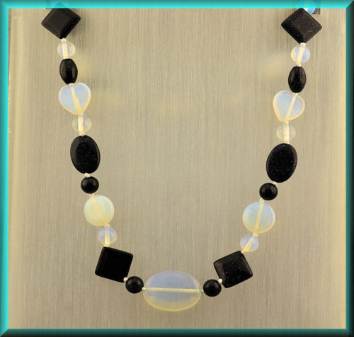 Collier blaufluss opalith - collier,