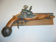 Wanddekoration - Steinschlosspistole mit Halterung - nicht Schussfähig - Top !!!