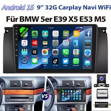 DAB+ Für BMW E39 1999-2005 Autoradio Android 15 Apple Carplay GPS Navi WIFI Kam