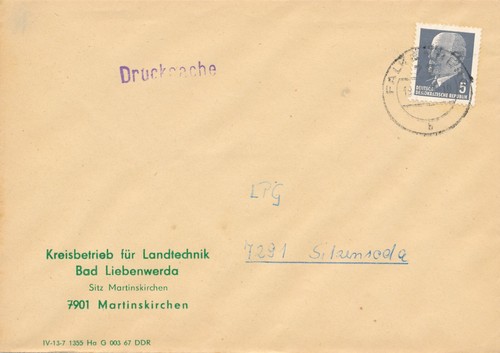 Ddr brief mit 845 - brief, mi.-nr.