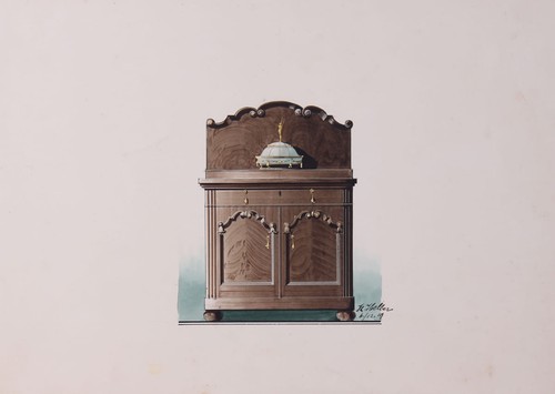 Jugendstil anrichte entwurf - jugendstil,