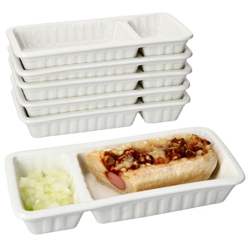 Frikandelschale porzellan - 6x,