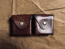 Schweizer Armee G Ryser Moosseldorf Sattler Leder Munitionstasche Gürteltasche