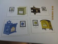 Briefmarken DDR 1985 "Historische Briefkästen" Satz 2924-2927 als Maximumkarten