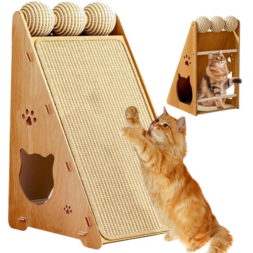 Katzen kratzbaum aus naturholz - katzen,
