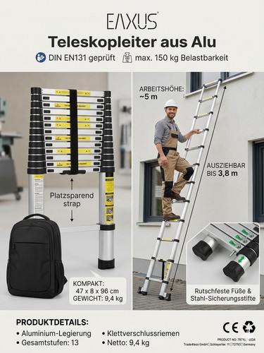 Teleskopleiter aluminium - teleskopleiter,