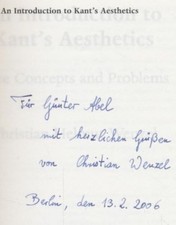 [ Dedicated Copy ] An Intoduction to Kant's Aesthetics: Core Concepts And Proble