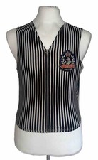 Vintage Jean Paul Gaultier Weste Jacke Herren XL schwarz creme 90er Streifen Vest