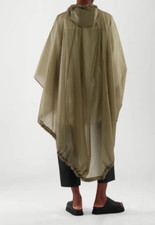 COS Damen Mantel Sheer Kapuze Cape in Khaki Green,one Size,leicht,Sonderlinie