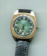 GUB Glashütte Herrenuhr      Kal.25   26rubis  auomatic  grün