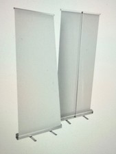 2 Werbebanner roll up 85 x 200, zusammen