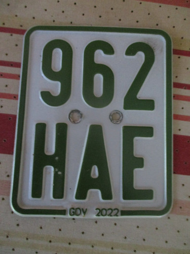 Altes kennzeichenschild - altes,