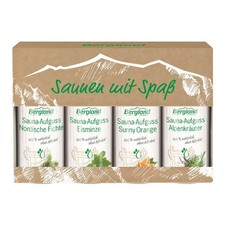 (122,50 EUR/l) Bergland Saunen mit Spaß 4x 50ml Aufguss Saunakonzentrate