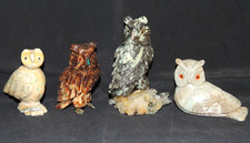 4x Steineulen ca. 5-9cm Deko