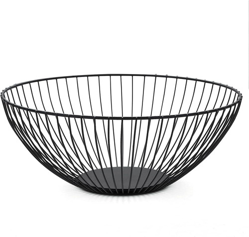 Obstkorb aus metalldraht rund - obstkorb,