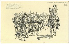 Orig. AK Postkarte Einrücken