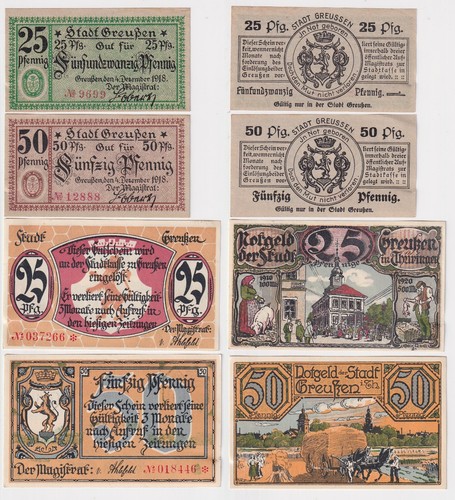 Banknoten notgeld stadt - notgeld,