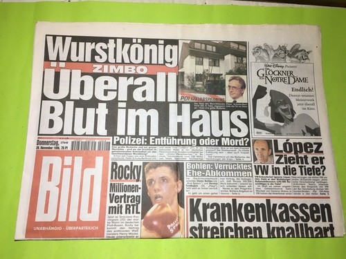 Bild zeitung november - 28.,